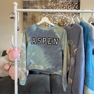 Tie-dye blue sweater